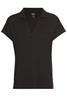 Kurzarmshirt mit Polokragen caviar