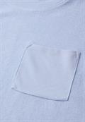 Kurzarmshirt mit Strukturmix cashmere blue