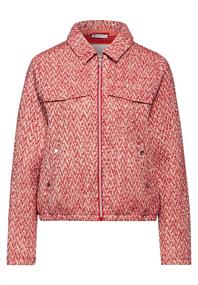 Kurze Bouclé-Jacke mandarin red