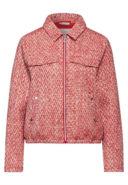 Kurze Bouclé-Jacke mandarin red