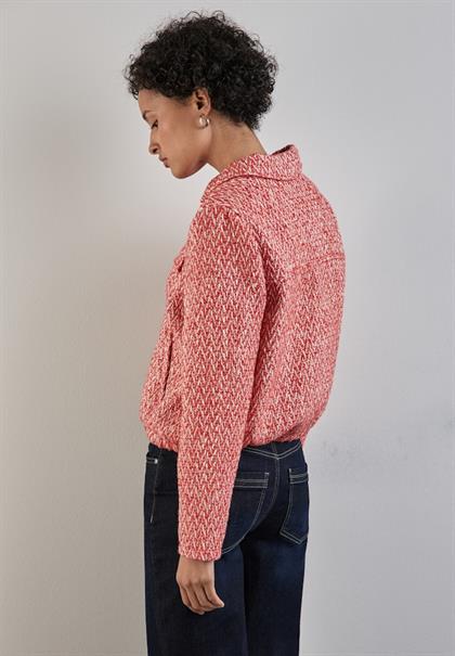 Kurze Bouclé-Jacke mandarin red