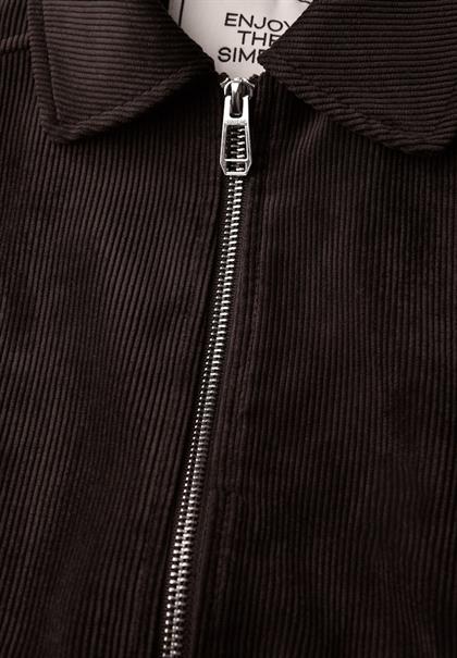 Kurze Cordjacke deep roast brown