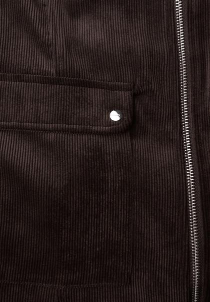 Kurze Cordjacke deep roast brown