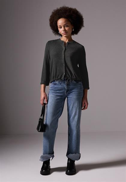 Kurze Jacke anthracite melange
