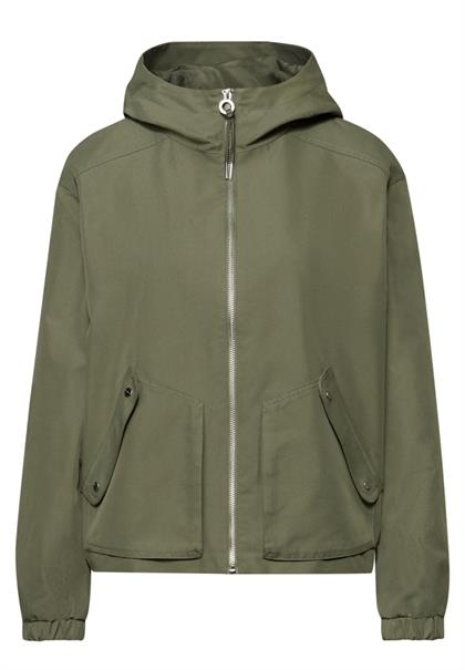 Kurze Jacke dark vetiver green