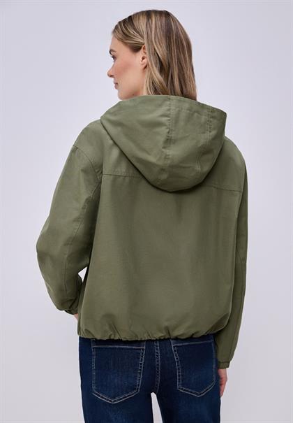Kurze Jacke dark vetiver green
