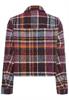 Kurze Jacke im Karomuster plum check