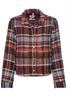 Kurze Jacke im Karomuster plum check