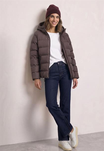 Kurze Jacke im Stepp-Look plummy brown