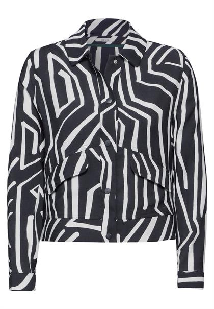 Kurze Jacke mit Print universal blue