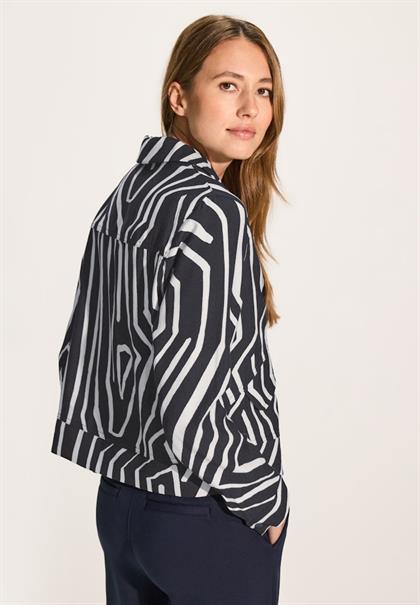 Kurze Jacke mit Print universal blue