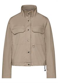Kurze Jacke mit Stehkragen safari beige