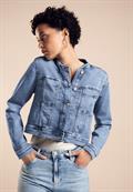 Kurze Jeansjacke light blue random wash