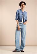 Kurze Jeansjacke light blue random wash