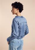 Kurze Jeansjacke light blue random wash