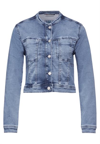 Kurze Jeansjacke light blue random wash