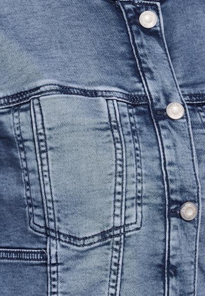 Kurze Jeansjacke light blue random wash