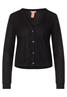 Kurze Leinenlook Strickjacke black