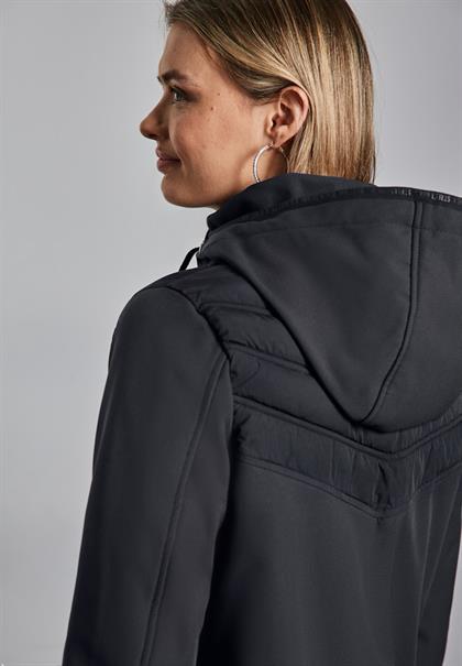 Kurze Softshelljacke gravity blue