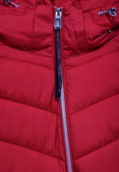 Kurze Steppjacke carpet red
