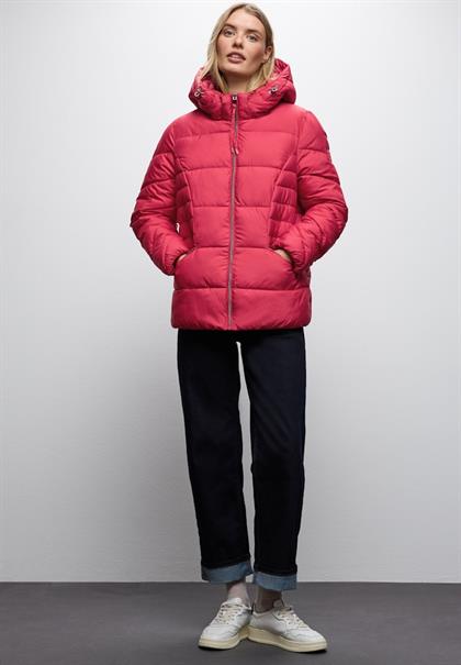 Kurze Steppjacke carpet red