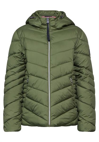 Kurze Steppjacke winter moss green