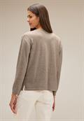 Kurze Strickjacke bleached sand melange