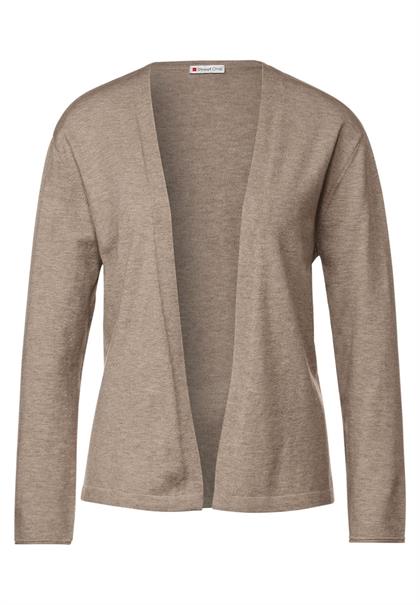 Kurze Strickjacke bleached sand melange