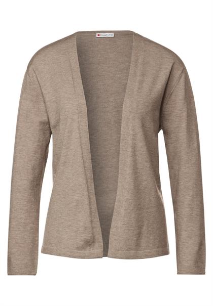 Kurze Strickjacke bleached sand melange