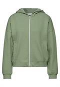 Kurze Sweatjacke slate green