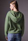 Kurze Sweatjacke slate green