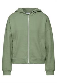 Kurze Sweatjacke slate green
