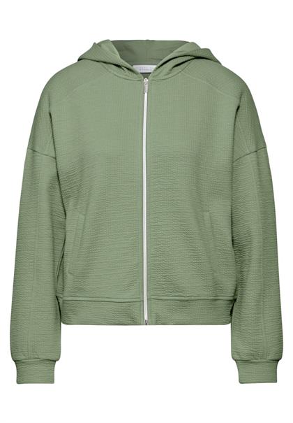 Kurze Sweatjacke slate green