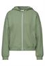 Kurze Sweatjacke slate green