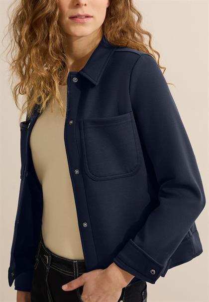 Kurze Sweatjacke universal blue
