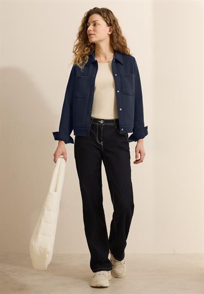 Kurze Sweatjacke universal blue
