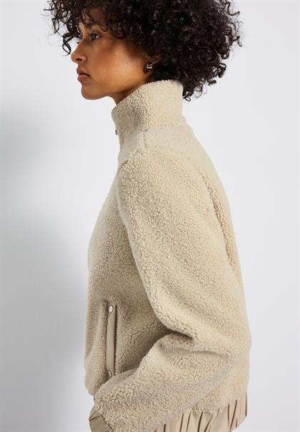 Kurze Teddy Jacke savannah sand