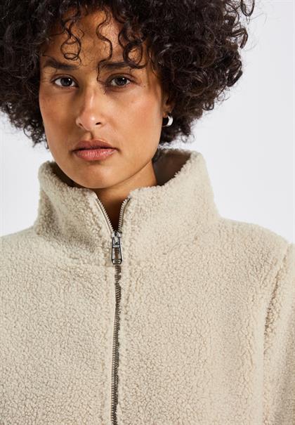 Kurze Teddy Jacke savannah sand
