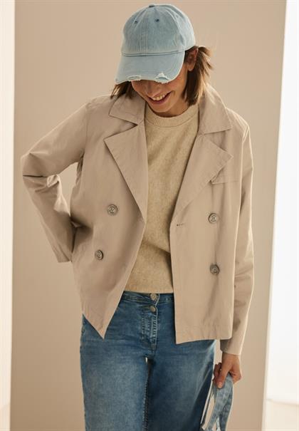 Kurze Trenchcoat light toffee