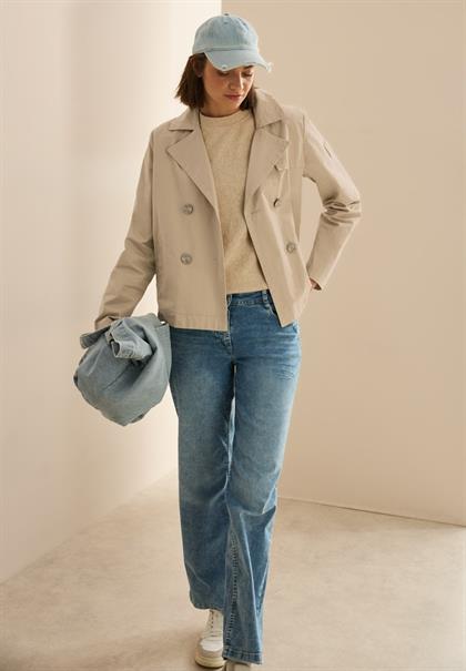 Kurze Trenchcoat light toffee