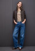 Kurze Velours Jacke deep roast brown