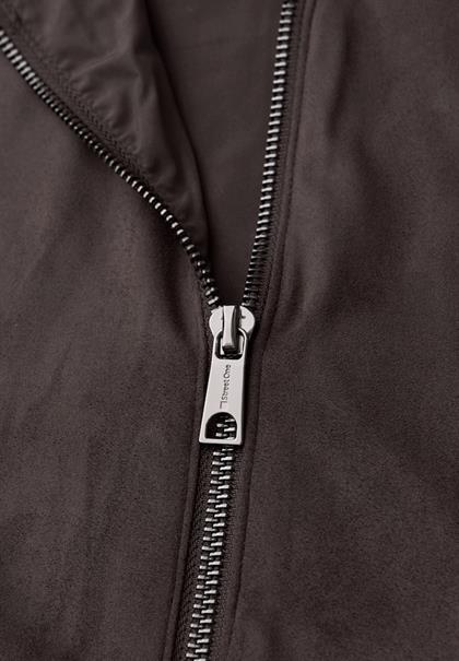 Kurze Velours Jacke deep roast brown