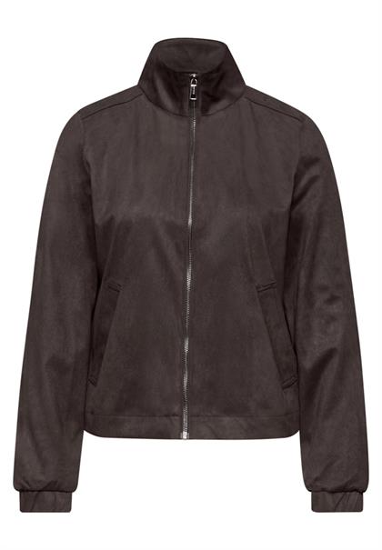 Kurze Velours Jacke deep roast brown