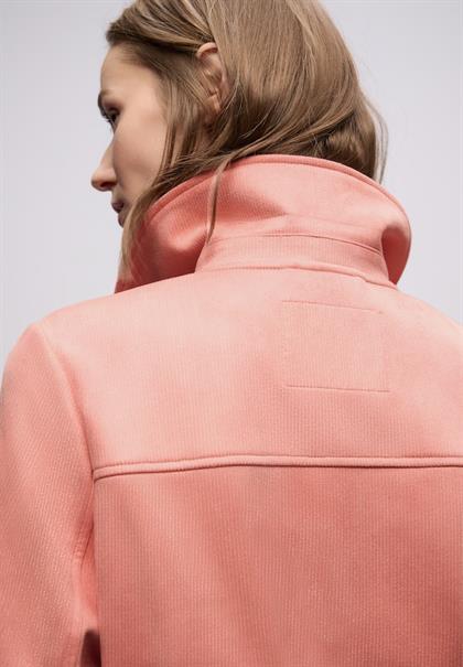 Kurze Veloursjacke light apricot