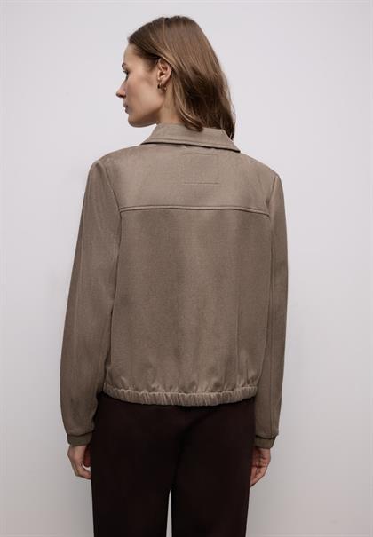 Kurze Veloursjacke light terra mocha