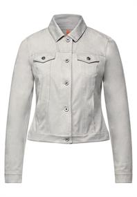 Kurze Veloursjacke sky grey