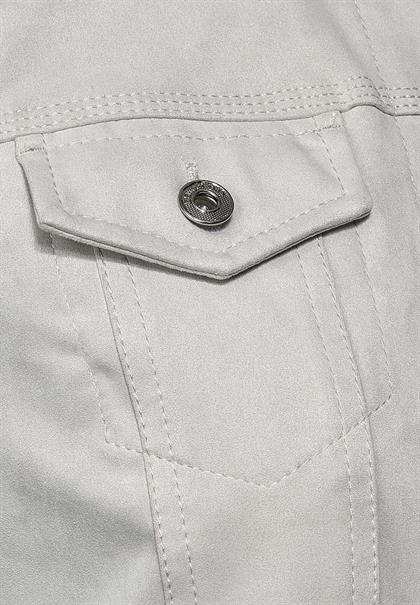 Kurze Veloursjacke sky grey