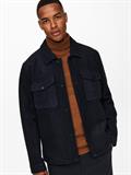 Kurze Wolljacke Dex dark navy