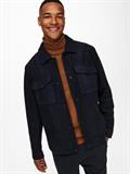 Kurze Wolljacke Dex dark navy