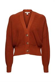 Kurzer Cardigan aus 100% Bio-Baumwolle rust orange 5